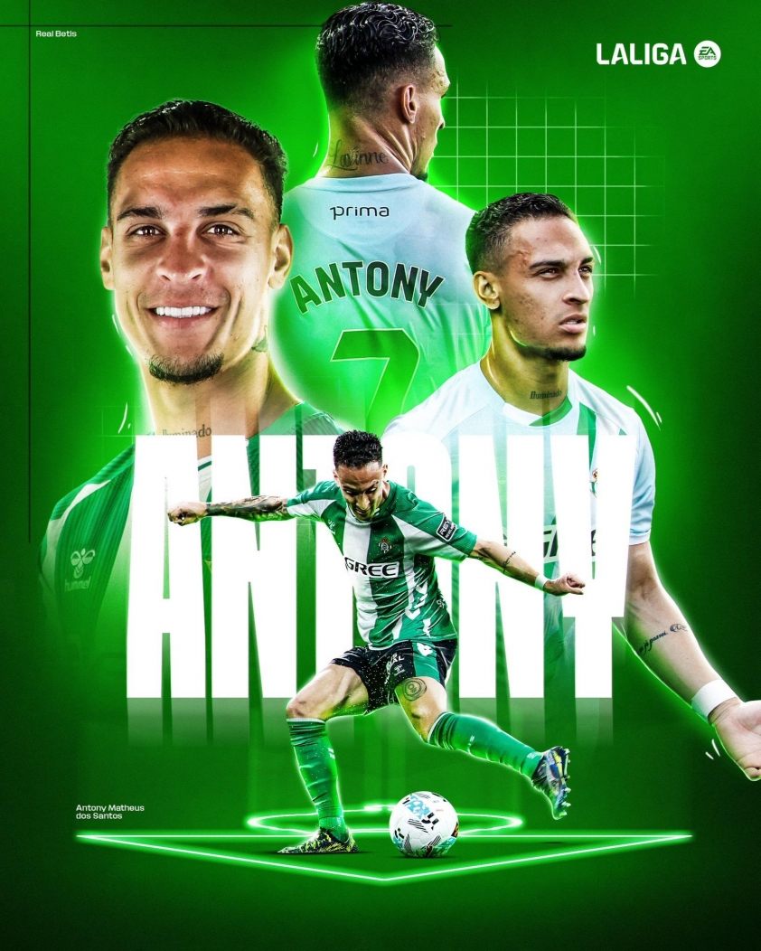 Antony giờ đây đang chính là cảm hứng, là nguồn sống của Real Betis (Ảnh: La Liga).