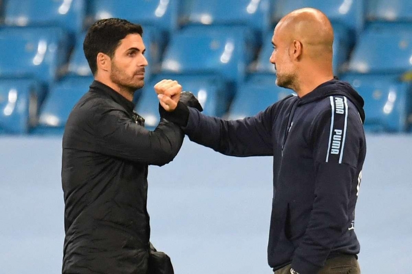 pep-guardiola-mikel-arteta-696044dfa7943 Arteta và Pep đã có chặng chạy nước rút hoàn hảo ở tháng 12 vừa qua.