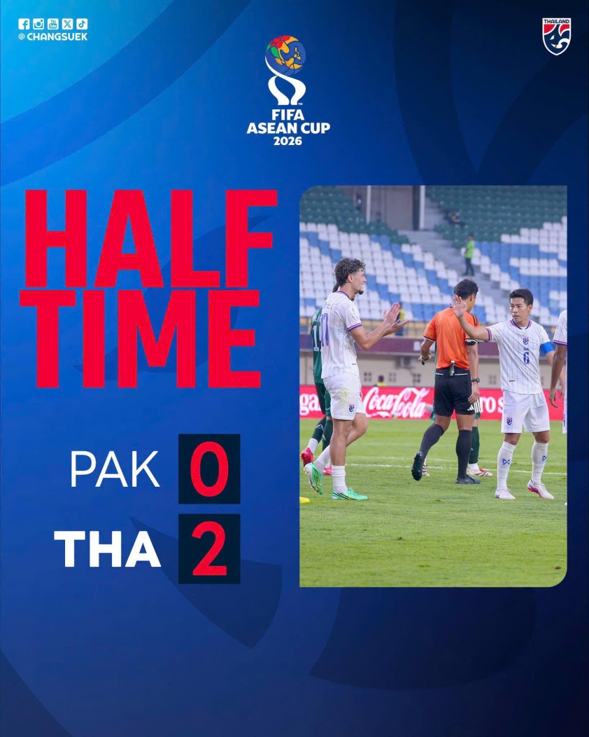 Trực tiếp bóng đá Thái Lan 2-0 Pakistan: Thái Lan áp đảo